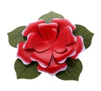 IWOWHERO Ornement Mural en Fer 3D de Rose Rouge, Décoration Suspendue pour Jardin et Terrasse, Applique Murale Métallique Fleur Extérieure, Décor Floral pour Clôture et Balcon, à Suspendre