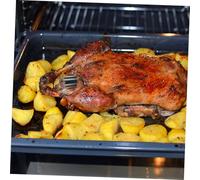 IWOWHERO Outil Acier Inoxydable pour Rôtir Canard Accessoire de Maintien de Forme pour Canard Pékin Prévient Fuites Huile et Simplifie la Préparation des Viandes