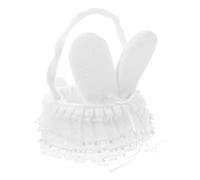 IWOWHERO Panier De Pâques Avec Poignée Adorable Panier Fleurs Avec Oreilles De Lapin Multifonction Pour Jouets Et Bonbons