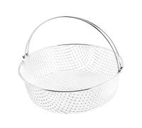 IWOWHERO Panier Friteuse Air Acier Inoxydable avec Anse Double Panier à Frites et Snacks Léger et Facile à Nettoyer Accessoire Airfryer Polyvalent