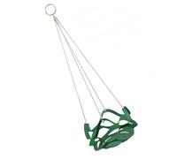 IWOWHERO Panier Suspendu Cuir PU pour Plantes Support Pot de Fleur à Suspendre avec Corde et Boucle Jardinière Murale pour Balcon Intérieur et Extérieur Grand Modèle Vert