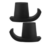 IWOWHERO Patins de Marche Antidérapants Universels pour Déambulateur 2 Pièces en Caoutchouc Noir, Accessoires Mobilité pour Personnes Âgées et Handicapées, Protection Pied Confortable