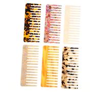 IWOWHERO Peigne De Coiffure à Dents Larges 4 Pcs 15,1x6,1 Cm En Acétate Antistatique Pour Cheveux Usage Domicile Peignes Mains Multicolores