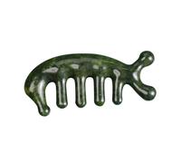 IWOWHERO Peigne De Massage En Jade Créatif 3d Masseur Du Cuir Chevelu Ergonomique Outil De Massage Corporel Détente Présent Pour Et Famille Couleur Verte Profonde