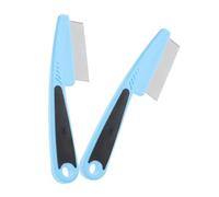 IWOWHERO Peigne Fin En Acier Inoxydable Lot De 2, Peignes à Dents Fines Pour Cuir Chevelu, Usage Professionnel Garçon Et Filles Et Animaux, Pellicules, Coiffage Polyvalent Cheveux Et Poils