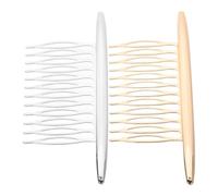 IWOWHERO Peignes à Cheveux Épingles Latérales Délicates Lot de 2 en Alliage Électroplaqué Doré et Argenté Accessoire Chic pour Filles pour Coiffure Quotidienne