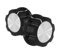 IWOWHERO Perilla Bouton de Minuterie pour Friteuse à Air Noir en Abs, Accessoire de Four Multifonction Fiable pour Repas Familiaux, Lot de 2 Pièces