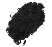 IWOWHERO Perruque Afro Courte Noire Femme Fibre Haute Température Bouclée Légère et Prête à Porter Coiffure Naturelle Synthétique pour Look Africain Stylé