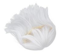 IWOWHERO Perruque Bob Droite Blanche Courte pour Femmes Cheveux Synthétiques Résistants Chaleur Style Naturel Adaptée pour Cosplay Fêtes et Usage Quotidien