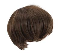 IWOWHERO Perruque Courte Pour Hommes Coiffure Décorative Style Dégradé Avec Frange Idéale Pour Fêtes Cosplay