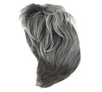 IWOWHERO Perruque Synthétique Courte Fluffy pour Femme Confortable et Ajustable Style Cosplay et Déguisement Années Gris Naturel