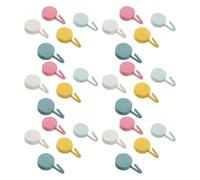 IWOWHERO Petits Crochets Muraux Adhésifs sans Perçage 50 Pcs Crochets Ronds en Plastique Multicolores pour Suspendre Clés, Ustensiles Légers et Décorations, Rangement Pratique la