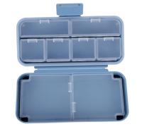 IWOWHERO Pilulier Étanche et Portable Organisateur de Médicaments Compartimenté Boîte de Rangement Pratique pour Voyages et Usage Quotidien Grand Modèle Bleu