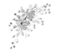IWOWHERO Pince à Cheveux Strass Pour Mariée Accessoire De Mariage Brillant Barrette Élégante Pour Cérémonie Et Demoiselles Honneur Finition Et Strass Pour Confort Durable