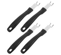 IWOWHERO Pince Lève-Gril en Acier Inoxydable 4 Pièces avec Poignée Antidérapante et Isolation Thermique, Outil de Préhension Pratique pour Barbecue, Compatible Grilles