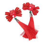 IWOWHERO Pinces À Cheveux Et Confortables Pour Filles Barrettes À Pompons Du Nouvel An Chinois Accessoires Pour Cheveux Asiatiques