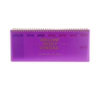 IWOWHERO Planificateur d'horaire Agenda de bureau hebdomadaire Bloc-notes de planification hebdomadaire Papier pourpre Disposition horizontale pour gestion du temps et rappels en milieu