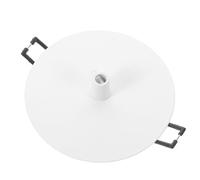 IWOWHERO Plaque de Plafond Encastrée Ronde et Structure de Support Sécurisée en Métal Blanc Finition Soignée pour Lampe Suspendue et Spot Intégré pour Maintenance et Améliorations
