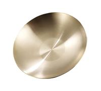 IWOWHERO Plat à Sauce Coréen en Acier Inoxydable Doré 10 Cm Petit Bol Rond pour Sauce Soja Vinaigre Épices Apéritif Vaisselle pour Restaurants et Hôtels