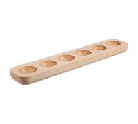 IWOWHERO Plateau Porte-Œufs en Bois D’Hévéa 6 Compartiments Support de Rangement pour Œufs Réfrigérateur Organiseur Pratique et Hygiénique Cuisine et Plan de Travail