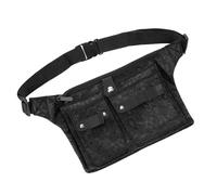 IWOWHERO Pochette Ceinture Coiffeur Multifonction Toile Léopard Noir Rangement Portable pour Ciseaux Peigne et Outils de Salon Sac Pratique et Léger pour Coiffeurs Professionnels
