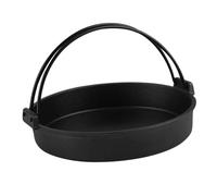 IWOWHERO Poêle Fonte Double Poignée pour Cuisson Japonaise Marmite Sukiyaki Nabe Chaud Résistante Au Gaz Facile à Nettoyer Pot Polyvalent pour Fruits de Mer et Viande