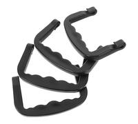 IWOWHERO Poignée de Cage pour Animaux Noire, en Plastique, Lot de 4 | Remplacement Sécurisé, Crochets Doubles, Rainures Doigts, pour Transport Voiture et Dépôt