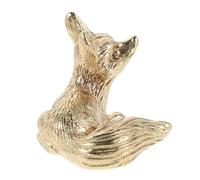 IWOWHERO Poignée de Porte en Laiton Vintage Renard, Poignée Décorative pour Meuble, Bouton de Tiroir Animalier, Finition Originale, pour Commode et Armoire, Accessoire de Quincaillerie