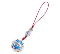 IWOWHERO Porte-clés Pendentif de Style Chinois, Pendentif en Sachet Creux Boule, Argenté, Forme Boule, Décoratif, Chaîne Anti-perte, pour Téléphone