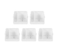 IWOWHERO Porte-éponge à Maquillage 5 Pièces en Plastique Blanc, Support Mural Rotatif Structure Aérée, Protège la Déformation, pour Salle de Bain et Coiffeuse