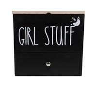 IWOWHERO Porte-tampons avec Couvercle Bois Rangement pour Serviettes Hygiéniques Boîte de Stockage Compacte pour Salle de Bain Facile à Nettoyer