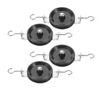 IWOWHERO Poulie Simple avec Crochet en Fer et Plastique, Lot de 4, Outil Pédagogique pour Expériences de Mécanique, Équipement de Poulie de Levage Scolaire, Accessoire pour Enseignement