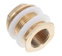 IWOWHERO Raccord Laiton pour Cuve Eau Pouce avec Filetage Mâle et Femelle Adaptateur Tuyau PVC pour Drainage Joint Silicone Épais Compatible Aquarium et de Pluie de Rechange pour Entretien