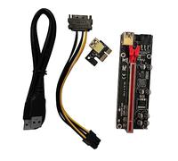 IWOWHERO Rallonge Pci-E 1X vers 16X pour Carte Graphique Adaptateur d'Extension USB 3.0 Accessoires Informatiques Stable et Sûre Compatible Les Systèmes Noir