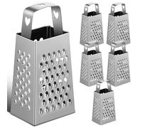 IWOWHERO Râpe à Fromage Mini 6 Pcs en Acier Inoxydable 35 Pouces Multifonction 4 Faces pour Carotte Gingembre Légumes et Fromage Ustensile Manuel Compact Cuisine et Préparation