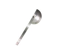 IWOWHERO Rapporteur d'Angle en Acier Inoxydable 180 Degrés Règle 90X200 MM Outil de Mesure d'Angle Précis pour Menuiserie Dessin et Conception Architecturale Équipement de Mesure