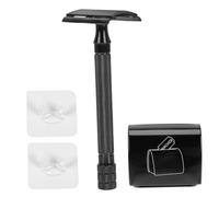 IWOWHERO Rasoir Double Face Vintage avec Manche Coupe-choux Manuel pour Barbe Outil de Rasage Confortable et Sûr sans Lame Adapté Au Voyage et Usage Quotidien