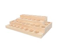IWOWHERO Râtelier Bois Pour Huiles Essentielles Support Décoratif à Niveaux Boîte De Rangement Avec Compartiments Pour Bouteilles Dimensions Pour Collection Et Organisation