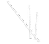 IWOWHERO Règles en Acrylique 3 Pièces Ensemble de Transparentes | Vue Claire, Longueurs Multiples, Surface Lisse, Graduations Nettes, pour Enseignants, Ingénieurs et Dessin