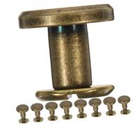 IWOWHERO Rivets Ronds Métal Punk 20 Pcs Classiques Cuivre, Accessoires De Paquet Diy, Clous Pour Vêtements Cuir Artisanat, Décoration Maroquinerie, Usage Créatif Et Couture