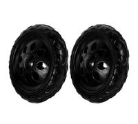 IWOWHERO Roues de Chariot de Supermarché Pivotantes Noires 2 Pièces Petites Roues de Rechange Compatibles Caddie et Fauteuil Roulant Accessoires pour Courses et Déplacements Urbains