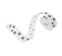 IWOWHERO Ruban Abeille Bordé en Polyester pour Emballage Cadeau et Décoration de Fleur, Facile à Utiliser, Polyvalent pour Bouquets et Loisirs Créatifs