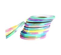 IWOWHERO Ruban Adhésif pour Nail Art 18 Pcs 1mm-3mm Mixte Autocollant Brillant Ongles DIY Décoration Femmes Manucure Professionnelle Couleur Aléatoire