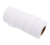 IWOWHERO Ruban Ourleur Thermocollant 3,5 Cm X 5 M, 5 Rouleaux, Bandes D'ourlet en Polyester Baleines en Arête de Poisson Antidérapantes, Guide Couture pour Ourlets Précis de Robes