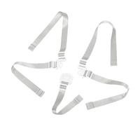 IWOWHERO Sangle Chaise Haute en Nylon Blanc Réglable pour Garçon et Filles, Harnais de Sécurité Cinq Points Facile à Installer, Adapté Chaise de Table pour Enfant
