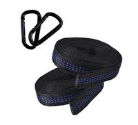 IWOWHERO Sangles pour Hamac avec Boucles Acier Kit Fixation Arbre Léger pour Camping Randonnée et Balançoires Extérieures Ensemble Complet avec Pochette de Rangement