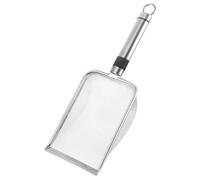 IWOWHERO Scoop De Litière De Chat en Métal Tamis en Acier Inoxydable Silver
