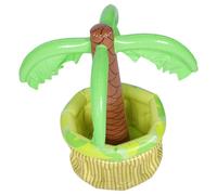 IWOWHERO Seau à Glace Gonflable de Cocotier Glacière Gonflable en PVC Résistant Taille Moyenne Décoration pour Fête d'Été Pool Party et Plage Conteneur à Glaçons Original pour
