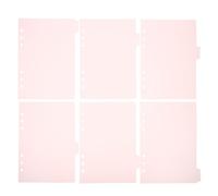 IWOWHERO Séparateurs De Classeur A5 6 Trous 6 Pcs PP Rose Pour Cahier À Feuilles Mobiles Onglets De Classification Détachables Pour Journal Et Rapports