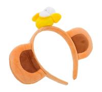 IWOWHERO Serre-tête Singe Peluche avec Couronne Banane Oreilles Animales Douces Accessoire Cosplay Adultes pour Déguisement Halloween et Fête